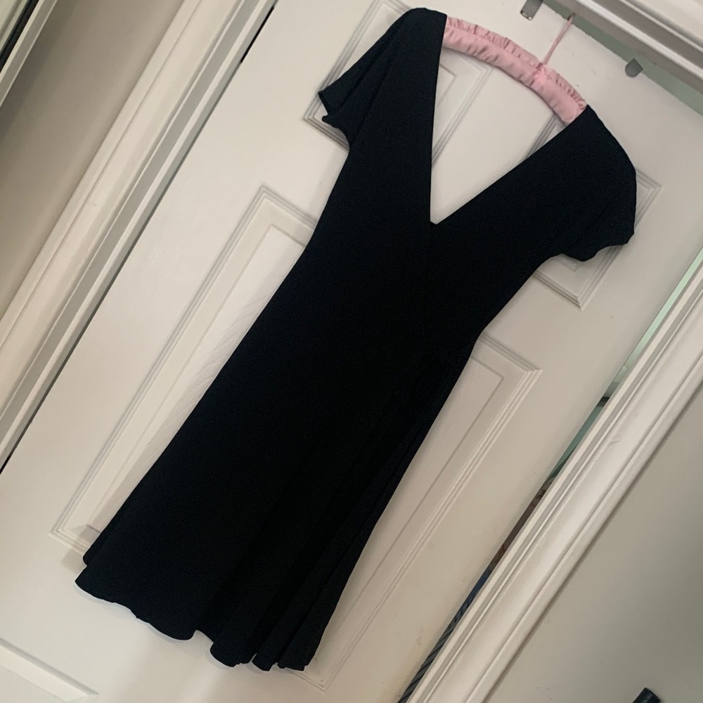 Jean Paul Gaultier Black V-Neck Wrap Dress vintage